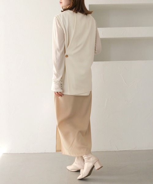 CLEIO（クレイオ）の「【CLEIO】2WAYジレベスト/2WAY GILET VEST/940-11610（ベスト・レディース・アイボリー/ベージュ・FREE）」の16枚目の写真