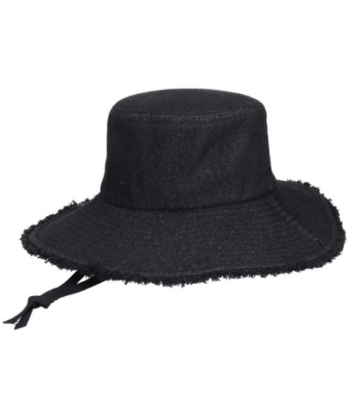 milsa(ミルサ)の「milsa/ミルサ M FRINGE ADVENTURE HAT(ハット・レディース・ベージュ/ブラック/ブルー・57㎝)」の2枚目の写真