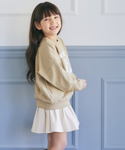 coca(coca)(コカ)の「キッズ 親子お揃い厚手ヘビーウェイト裏毛ロゴプリントスウェット(スウェット・キッズ・ライトブルー/ライトグレー/ベージュ/ホワイト・120/130/140/110)」の12枚目の写真