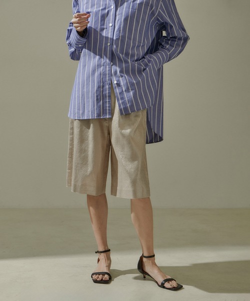 AMERICANA（アメリカーナ）の「[24SS]【Americana for SALON】別注箔プリントイージーバミューダパンツ（その他パンツ・レディース・ゴールド/シルバー・FREE）」の2枚目の写真