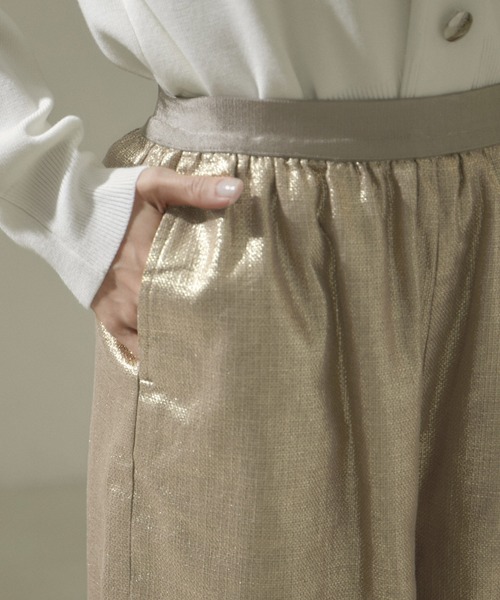 AMERICANA（アメリカーナ）の「[24SS]【Americana for SALON】別注箔プリントイージーバミューダパンツ（その他パンツ・レディース・ゴールド/シルバー・FREE）」の19枚目の写真