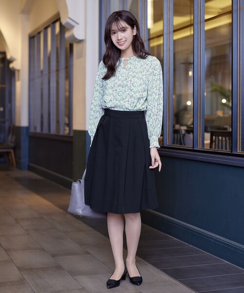 【洗える】2WAY花柄ブラウス（シャツ/ブラウス）｜Tiaclasse（ティアクラッセ）