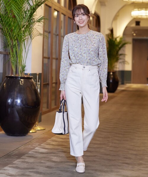 ブラウス シャツ 「洗える」2WAY花柄ブラウス レディース 洗える】2WAY花柄ブラウス（シャツ/ブラウス）｜Tiaclasse