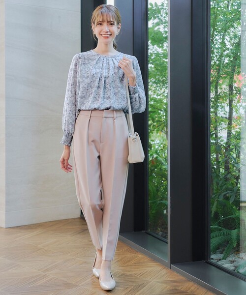 ブラウス シャツ 「洗える」2WAY花柄ブラウス レディース 洗える】2WAY花柄ブラウス（シャツ/ブラウス）｜Tiaclasse