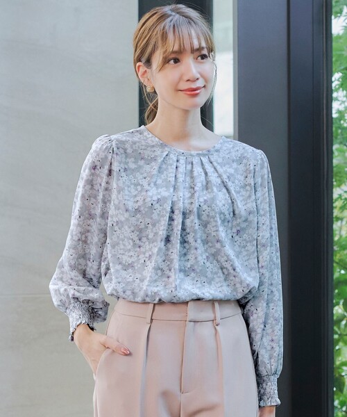ブラウス シャツ 「洗える」2WAY花柄ブラウス レディース 洗える】2WAY花柄ブラウス（シャツ/ブラウス）｜Tiaclasse
