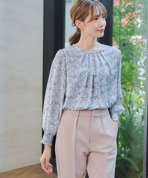 【洗える】2WAY花柄ブラウス（シャツ/ブラウス）｜Tiaclasse（ティアクラッセ）