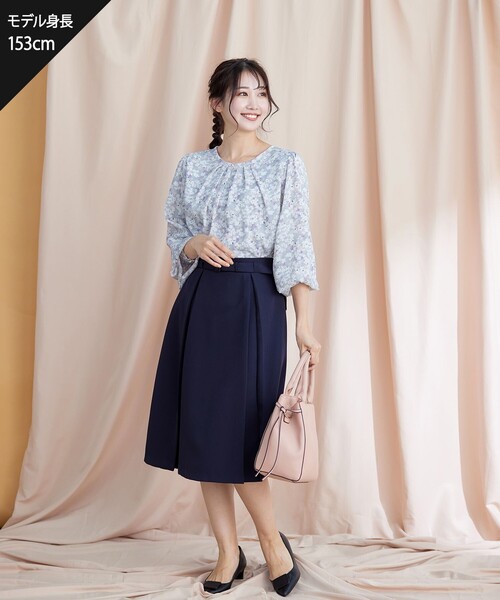 【洗える】2WAY花柄ブラウス（シャツ/ブラウス）｜Tiaclasse（ティアクラッセ）