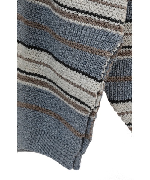 ポロシャツ CLANE/クラネ/MULTI BORDER KNIT POLO TOPS 最終値下げ