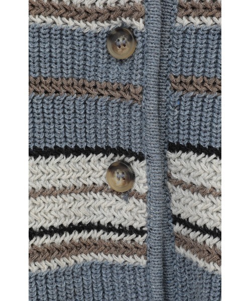 ポロシャツ CLANE/クラネ/MULTI BORDER KNIT POLO TOPS 最終値下げ