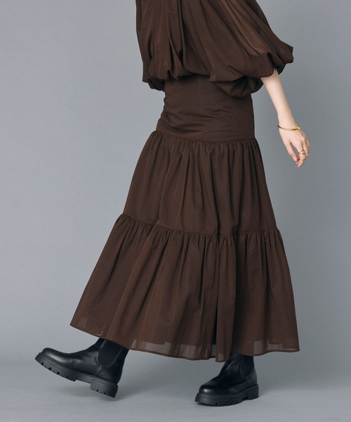 BABYLONE（バビロン）の「[OT}ｵｰｶﾞﾝﾃｨｱｰﾄﾞSK（スカート・レディース・ブラック/ブラウン・36inch/38inch）」の16枚目の写真