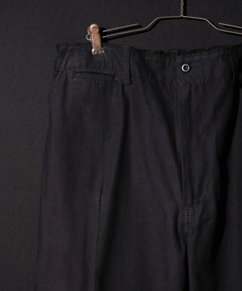 NUMBER (N)INE（ナンバーナイン）の「NUMBER (N)INE/ナンバーナイン CENTER PIN TUCK WIDE PANTS（スラックス・メンズ・ブラック/カーキ/ダークグレー・4/2/3）」の9枚目の写真
