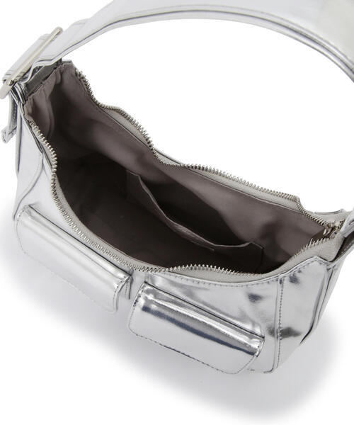 FREE'S MART（フリーズマート）の「◆Ｗポケットバッグ（ショルダーバッグ・レディース・ブラック/シルバー・ﾌﾘ-）」の10枚目の写真