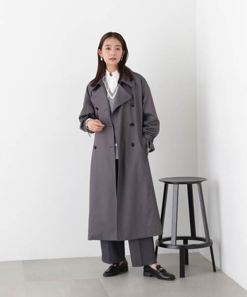 N.（N. Natural Beauty Basic）（エヌエヌナチュラルビューティーベーシック）の「【S Size Line】◆オーバーサイズトレンチコート（トレンチコート・レディース・グレー/ベージュ・SMALL/MEDIUM）」の10枚目の写真