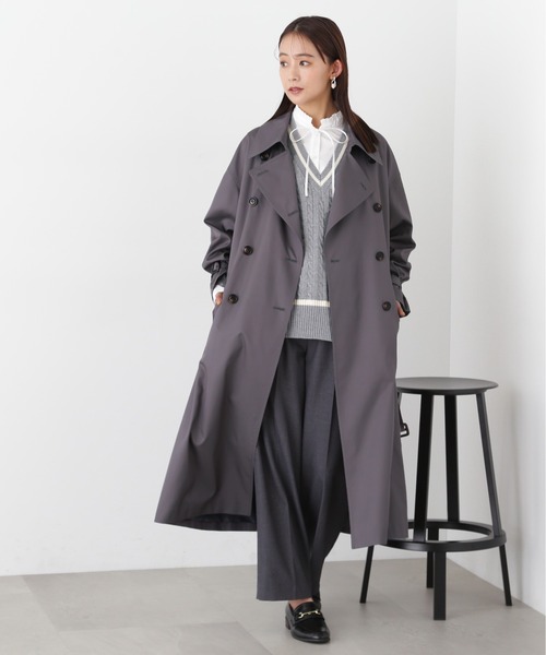 N.（N. Natural Beauty Basic）（エヌエヌナチュラルビューティーベーシック）の「【S Size Line】◆オーバーサイズトレンチコート（トレンチコート・レディース・グレー/ベージュ・SMALL/MEDIUM）」の16枚目の写真