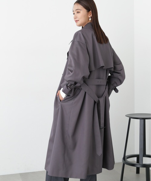 N.（N. Natural Beauty Basic）（エヌエヌナチュラルビューティーベーシック）の「【S Size Line】◆オーバーサイズトレンチコート（トレンチコート・レディース・グレー/ベージュ・SMALL/MEDIUM）」の19枚目の写真