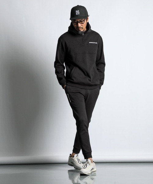 The DUFFER of ST.GEORGE(ザダファーオブセントジョージ)の「〔BLACK LABEL〕T-400 SMOOTH SIMPLE PANTS:セットアップ シンプル スキニーパンツ(スウェットパンツ・メンズ・チャコールグレー/ブラック/ベージュ・LARGE/MEDIUM/X-LARGE/SMALL)」の5枚目の写真
