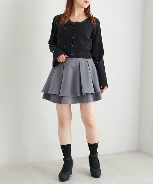 MAJESTIC LEGON(マジェスティックレゴン)の「ブローチセットパールビジューカーデ(カーディガン/ボレロ・レディース・アイボリー/イエロー/ピンク/ブルー/ブラック・MEDIUM)」の22枚目の写真