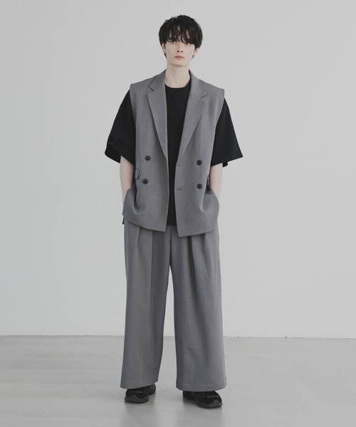 remer（リメール）の「loose intuxxk wide PT / ルーズインタックワイドパンツ（その他パンツ・メンズ・アッシュグレー/グレー/ブラック・SMALL/LARGE/MEDIUM）」の8枚目の写真