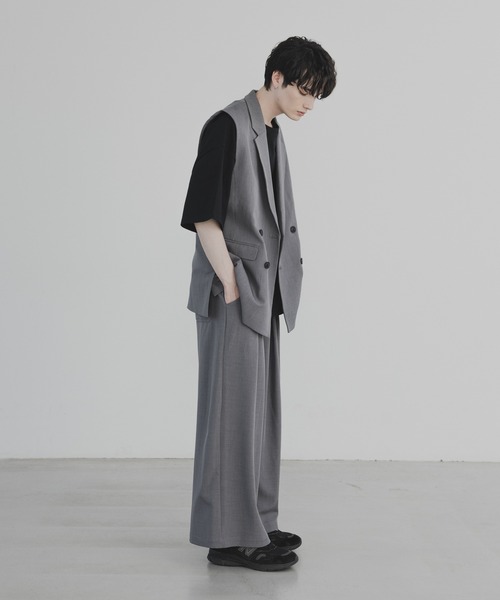 remer（リメール）の「loose intuxxk wide PT / ルーズインタックワイドパンツ（その他パンツ・メンズ・アッシュグレー/グレー/ブラック・SMALL/LARGE/MEDIUM）」の10枚目の写真