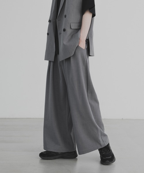 remer（リメール）の「loose intuxxk wide PT / ルーズインタックワイドパンツ（その他パンツ・メンズ・アッシュグレー/グレー/ブラック・SMALL/LARGE/MEDIUM）」の15枚目の写真