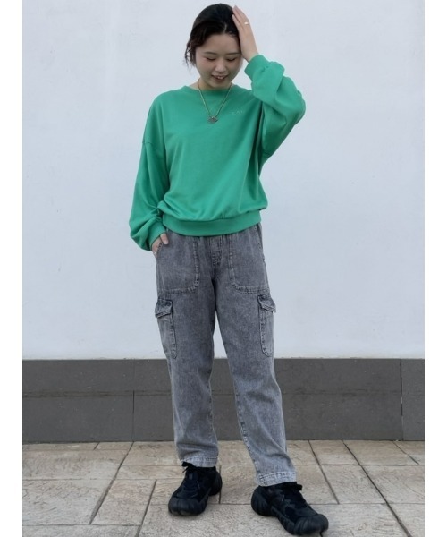 GAP（ギャップ）の「ミニ GAPロゴスウェット・トレーナー（スウェット・レディース・グリーン/ブルー・XS/S/M/XL/XXS/L）」の17枚目の写真