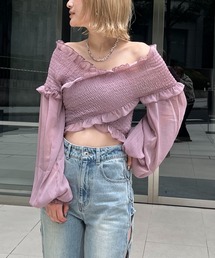 SPIRALGIRL | ギャザーカシュクールブラウス(シャツ/ブラウス)