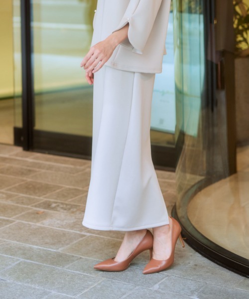 7days Life Styling(セブンデイズライフスタイリング)の「ナロースカート(きれいめダンボール素材)(スカート・レディース・グレイッシュベージュ/ブラック・L/M/S/LL)」の7枚目の写真