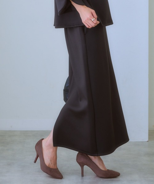 7days Life Styling(セブンデイズライフスタイリング)の「ナロースカート(きれいめダンボール素材)(スカート・レディース・グレイッシュベージュ/ブラック・L/M/S/LL)」の18枚目の写真