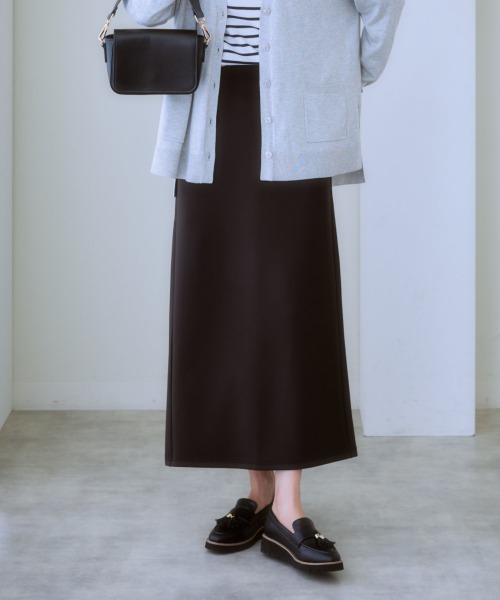 7days Life Styling(セブンデイズライフスタイリング)の「ナロースカート(きれいめダンボール素材)(スカート・レディース・グレイッシュベージュ/ブラック・L/M/S/LL)」の20枚目の写真