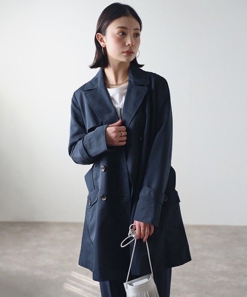 セール】ブライトツイルトレンチコート（トレンチコート