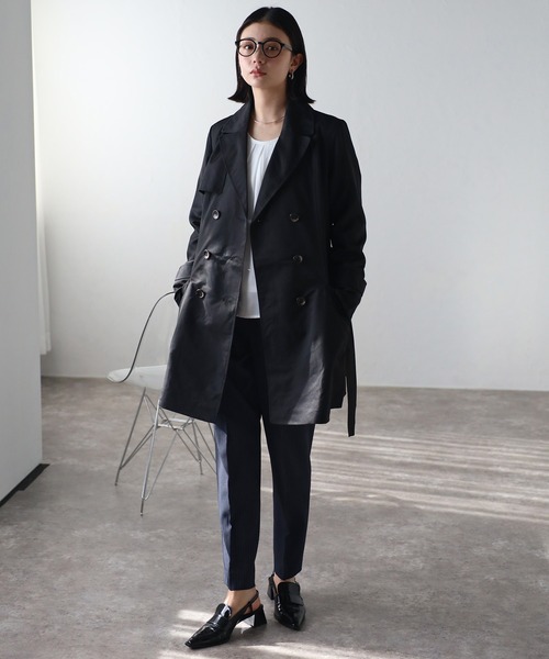 model:166cm　着用サイズ：L　着用カラー：ブラック
