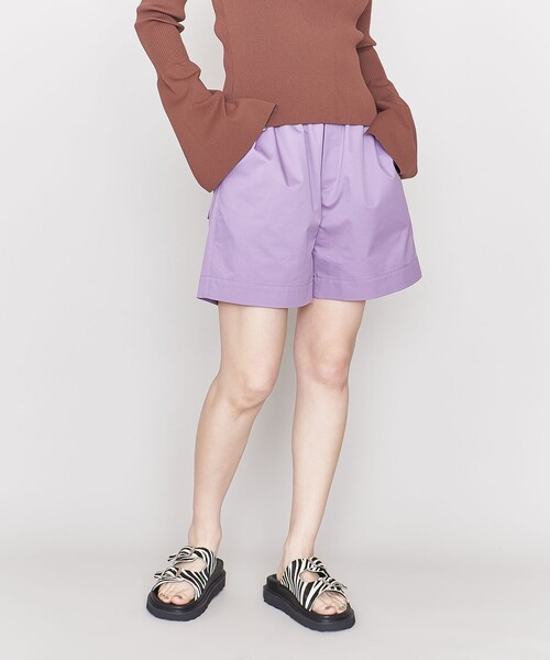 ASTRAET(アストラット)の「<ASTRAET>ウエストゴム ショートパンツ(その他パンツ・レディース・ブラウン/パープル/ブラック・1/0)」の3枚目の写真