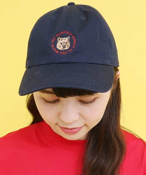 didizizi（ディディジジ）の「クワッカ刺繍キャップ（キャップ・レディース・ネイビー/レッド/グレー・FREE）」の3枚目の写真
