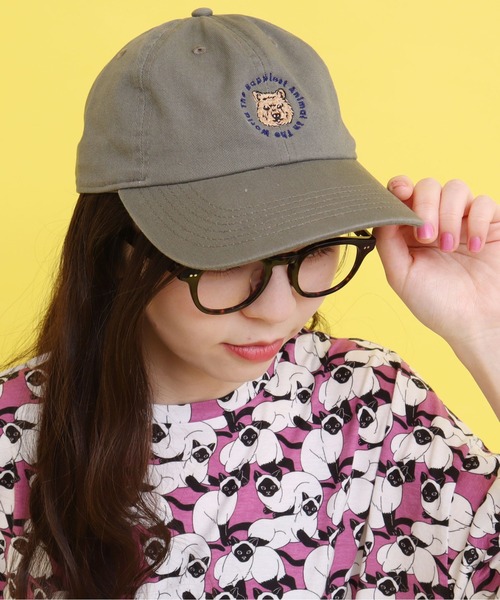 didizizi（ディディジジ）の「クワッカ刺繍キャップ（キャップ・レディース・ネイビー/レッド/グレー・FREE）」の8枚目の写真