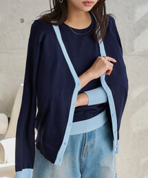 [ VネックorUネック ] 春夏秋冬着られる UVカットベーシックニットカーディガン