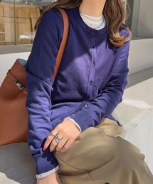 [ VネックorUネック ] 春夏秋冬着られる UVカットベーシックニットカーディガン
