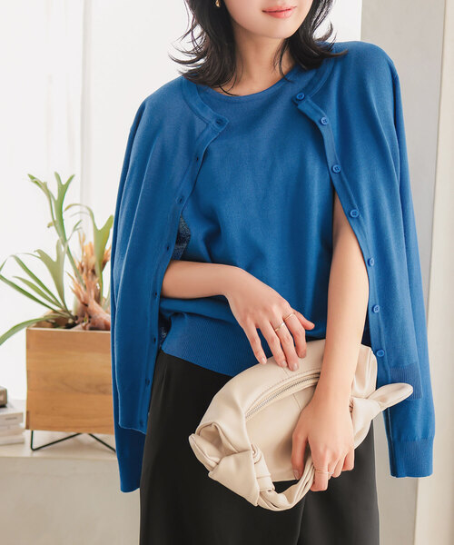 カーディガン　春夏にピッタリ KOEISTORE カーディガン レディース 春 夏 春夏 黒 白 ニット