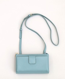 【牛革】シュリンクレザー横型スマホ・お財布ポシェット