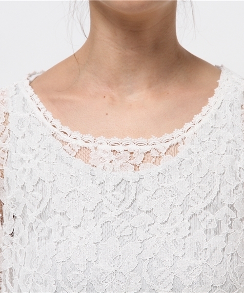 CIAOPANIC（チャオパニック）の「【Ciaopanic】　レースBL（シャツ/ブラウス・レディース・アイボリー/ブラック・FREE）」の6枚目の写真