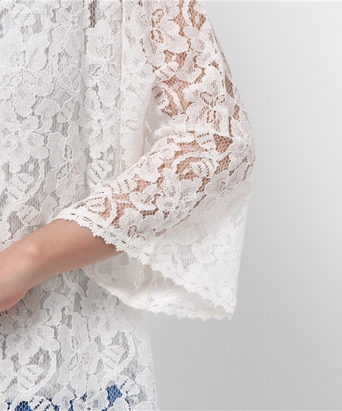 CIAOPANIC（チャオパニック）の「【Ciaopanic】　レースBL（シャツ/ブラウス・レディース・アイボリー/ブラック・FREE）」の7枚目の写真