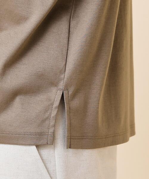 UNTITLED（アンタイトル）の「◆【汗ジミ目立ちにくい／５分袖／ゆったりシルエット】チュールドッキング プルオーバー（Tシャツ/カットソー・レディース・ライトグレー/グリーン/ブラック/カーキ・00/02/04/44/48/50）」の11枚目の写真