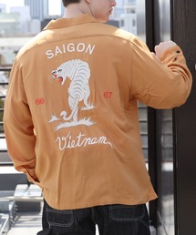 HOUSTON スーベニアロングシャツ(白虎)