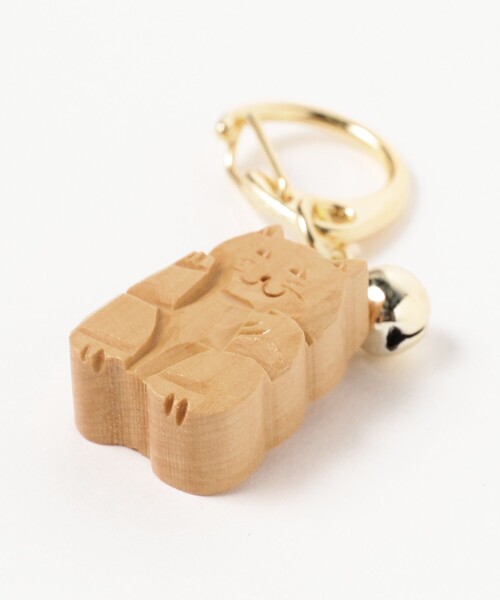 BEAMS JAPAN(ビームス ジャパン)の「竹苑 / 別注 つげ 招き猫 キーホルダー(キーホルダー・メンズ・その他・ONE SIZE)」の2枚目の写真