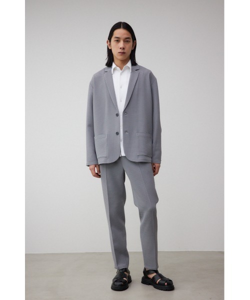 AZUL by moussy(アズールバイマウジー)の「ワッフルストレッチジャケット(テーラードジャケット・メンズ・ブラック/グレー・MEDIUM/LARGE)」の5枚目の写真