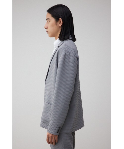 AZUL by moussy(アズールバイマウジー)の「ワッフルストレッチジャケット(テーラードジャケット・メンズ・ブラック/グレー・MEDIUM/LARGE)」の7枚目の写真