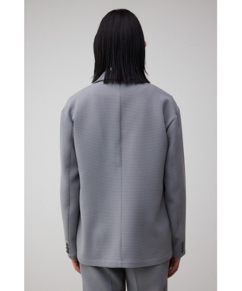 AZUL by moussy(アズールバイマウジー)の「ワッフルストレッチジャケット(テーラードジャケット・メンズ・ブラック/グレー・MEDIUM/LARGE)」の8枚目の写真