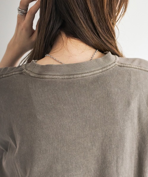 DISCOAT（ディスコート）の「《新色追加！》【ユニセックス】ピグメントアソートロックTシャツ（Tシャツ/カットソー・レディース・モカ/チャコールグレー/ベージュ・FREE）」の9枚目の写真