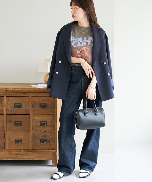 DISCOAT（ディスコート）の「《新色追加！》【ユニセックス】ピグメントアソートロックTシャツ（Tシャツ/カットソー・レディース・モカ/チャコールグレー/ベージュ・FREE）」の11枚目の写真