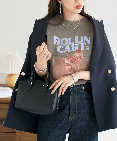 DISCOAT（ディスコート）の「《新色追加！》【ユニセックス】ピグメントアソートロックTシャツ（Tシャツ/カットソー・レディース・モカ/チャコールグレー/ベージュ・FREE）」の10枚目の写真