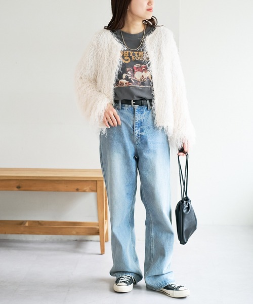 DISCOAT（ディスコート）の「《新色追加！》【ユニセックス】ピグメントアソートロックTシャツ（Tシャツ/カットソー・レディース・モカ/チャコールグレー/ベージュ・FREE）」の14枚目の写真